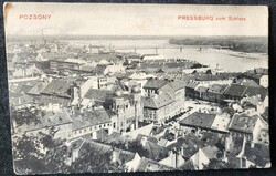 JUDAIKA JUDAICA 1910 BRATISLAVA POZSONY KÉPESLAP A LEBONTOTT HAL TÉR -I ZSINAGÓGÁVAL RÉGI KÉPESLAP