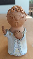 Antalfiné Szente Katalin ASZK kerámia kórustag éneklő figura 11 cm