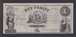 1 Forint 1852 (Kossuth) (Ezüst Forint) ("A") aUNC (hajtatlan)