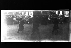 Antik Sztereó üvegnegatív Róma, Trevi kút 1900 körül  BÖ8