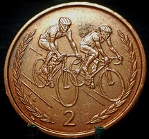 Man-sziget 2 penny, 1998 Triszkelion nélkül az előlapon A02D2