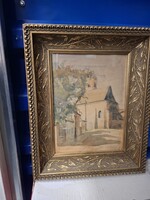 Szeged belváros akvarell