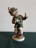 Large antique Bertram porcelain figure of a boy 18.5 cm (P0085)