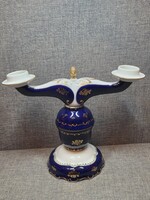 Zsolnay Pompadour I. rare two-arm candlestick