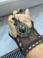 Dreamy Black Lace Bracelet with Adjustable Ring. Never worn.