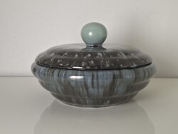Gyűjtői art deco Gorka Géza - Gádor István - Zsolnay bonbonier 18.5 cm