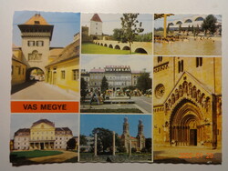 Régi üdvözló képeslap: Vas megye, Kőszeg, Sárvár, Bük, Körmend, Szombathely, Ják