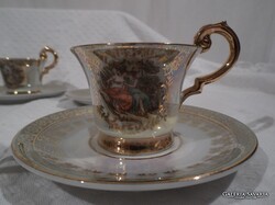K. P. M. - 14 db - NSZK - SZÁMOZOTT - JELZETT - ARANYOZOTT- KÁVÉSKÉSZLET - PORCELÁ1,5 dl - alj 11 cm