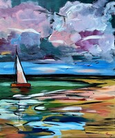 “By the Shore” 60x50cm Modern Artwork