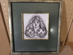 Izolda Macskássy: Mother with Her Children