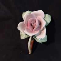 Original Capodimonte Porcelain Rose Table Decor (signed, Italy, 8.5 cm)