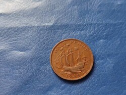 ENGLAND / ENGLISH 1/2 PENNY / HALF PENNY 1948 KING GEORGE! SHIP!