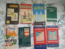Retro map 1960 - 1970: Berlin, Leipzig, Dresden, Sofia, Brno, Kiev, Benelux, Great Britain