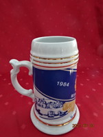 Hollóházi porcelán sörös korsó, NME Miskolc 1984-1989 felirattal. Vanneki!