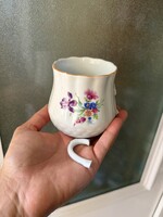 Zsolnay virágos hasas  bögre csésze  findzsa nagymama kincse porcelán lakásdekoráció