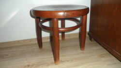 Antik Thonet stílusú hajlított fa sámli / kisasztal (35 cm)