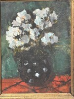 Bornemisza László-Virágok vázában..(31x24cm+k)