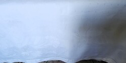 GIANT 180 CM THICK SILK LINEN DAMASK TABLECLOTH FOR FESTIVE TABLE SETTING WITH LARGE BELLFLOWER PATTERN