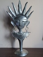 Exkluzív fém naparc szobor talpazaton – Brutalista / Vintage műtárgy (48 cm)