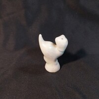 Retro eozinos / lüsztermázas porcelán cica macska figura nipp kabala 45mm