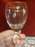 Emlékpohár – „Pamutfonó 1976. március 8.”, arany felirattal