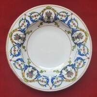 Rosenthal német porcelán mélytányér dísz tányér virág mintával