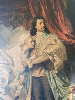 After Gyula Benczúr's painting: print of the capture of Ferenc Rákóczi II