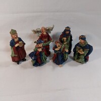 Karácsonyi betlehemi figura szett (6 db-os, műgyanta, 9-12 cm)