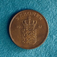 Denmark - 2 krone - 1947 coin