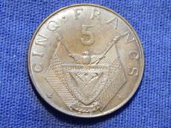 Ruanda (Rwanda) 5 Francs 1965
