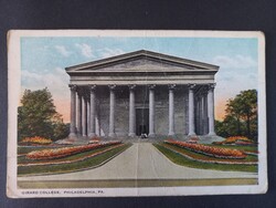Antik képeslap Philadelphia – Girard College 1930/40-es évek