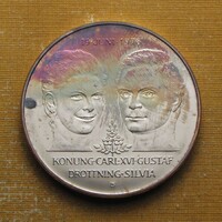 Svédország 1976 50 Korona XVI Gusztáv és Szilvia esküvője ezüstérem