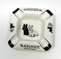 Angol porcelán hamutál fekete-fehér Black&White skót terrier mintával