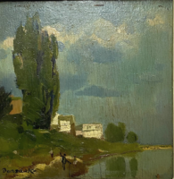 Id. Benedek Jenő (1906-1987) Balaton part hotelsorral