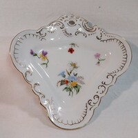 Antik kézzel festett jelzett porcelán falitálka 1905' (15x15 cm)