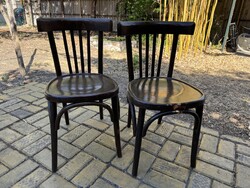 Antik eredeti Thonet szék pár, jelzett (Model No. 105, 1920-as évek)