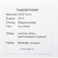 Hungary, 2000 forint 2014 - Ödön Lechner - MÉF Certification