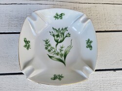 Hollóházi porcelán_tulipánmintás hamutál