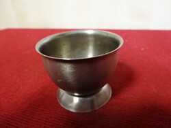 Fém inox tojástartó, magassága 3,8 cm, átmérője 4,8 cm. Emi