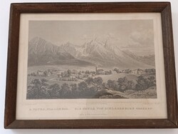 Original Rohbock Steel Engraving (1860) - The Tatra from Szalókról