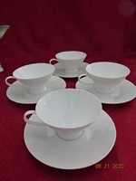4 db együtt eladó R & S Wien MADELEINE  osztrák teáscsésze + al Hófehér, átmérője 10,7 cm. Vanneki!