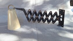 Mid-century accordion or scissor wall lamp
