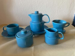 Ritka retro Melitta kék gyerek kávéskészlet / baba edény szett (1950-60as évek)