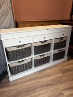 Fehér 6 kosaras 150x40/,90 komód eladó bp 17 kerben