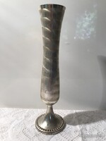 VÁZA  - EZÜSTÖZÖTT - VASTAG ANYAG - 24 x 7 cm - HIBÁTLAN