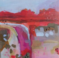 Természet ihlette kortárs absztrakt festmény 20x20cm