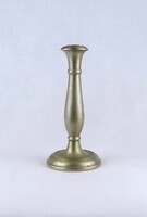 2B529 Antique alpacca candle holder 21 cm