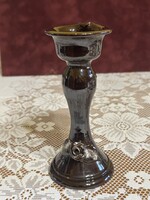 Old brown-gold ceramic candle holder – special decoration