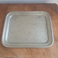Old Rectangular Brass Tray (27.3x22x1.3 cm)