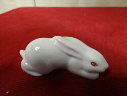 Kispest porcelain figurine, hand-painted rabbit, length 7 cm. Jókai